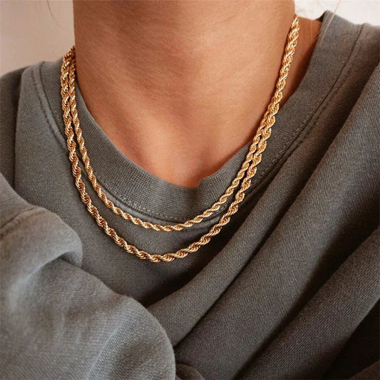Bianca – Collier Chaîne Rope en Or