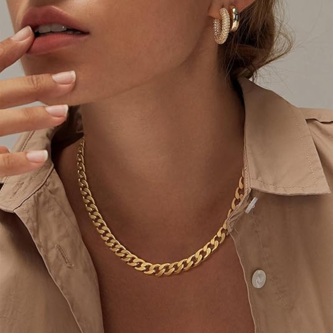 Anabel – Collier à Maillons Dorés