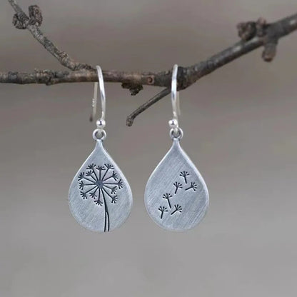 Solene – Boucles d’Oreilles Souhait Pissenlit en Argent Sterling