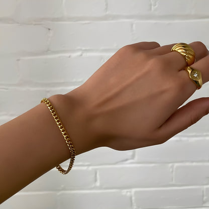 Léna – Bracelet Chaîne Cubaine Classique
