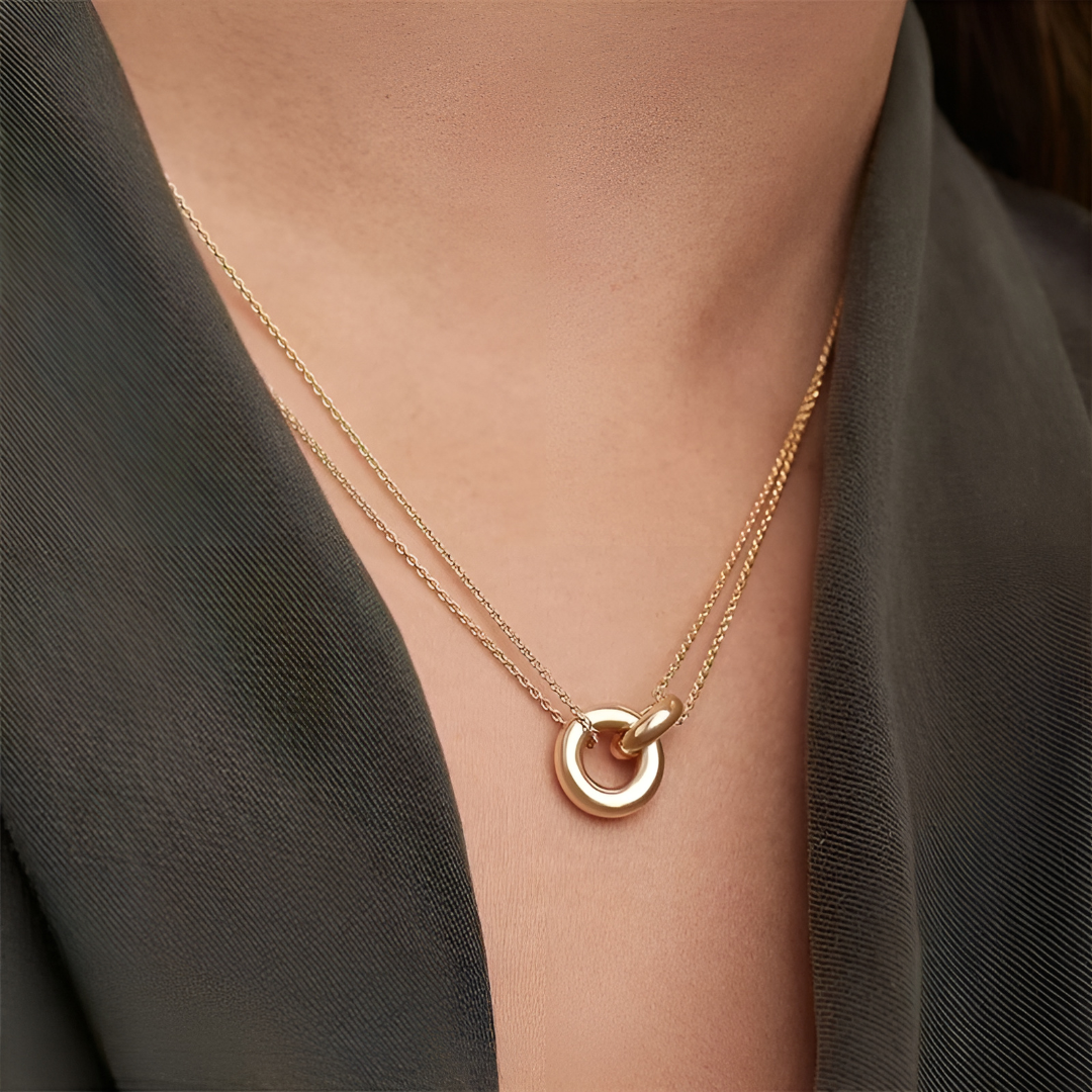 Caprice – Collier Acier Inoxydable Pendentif Bicolore