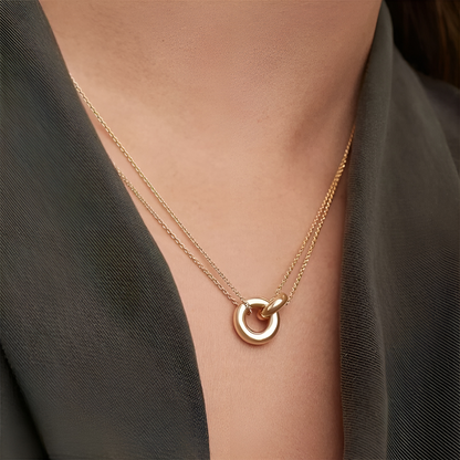 Caprice – Collier Acier Inoxydable Pendentif Bicolore