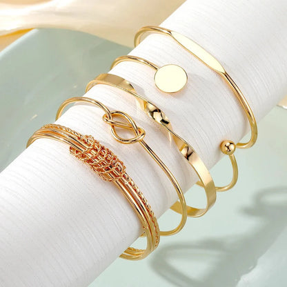 Neda – Ensemble de 5 Bracelets Joncs Torsadés
