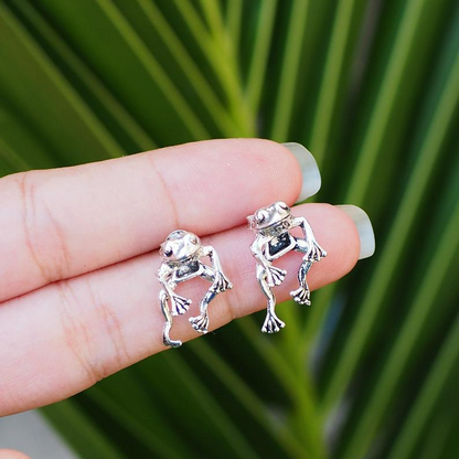 Joli grenouille flottante - Boucles d'oreilles mini grenouille