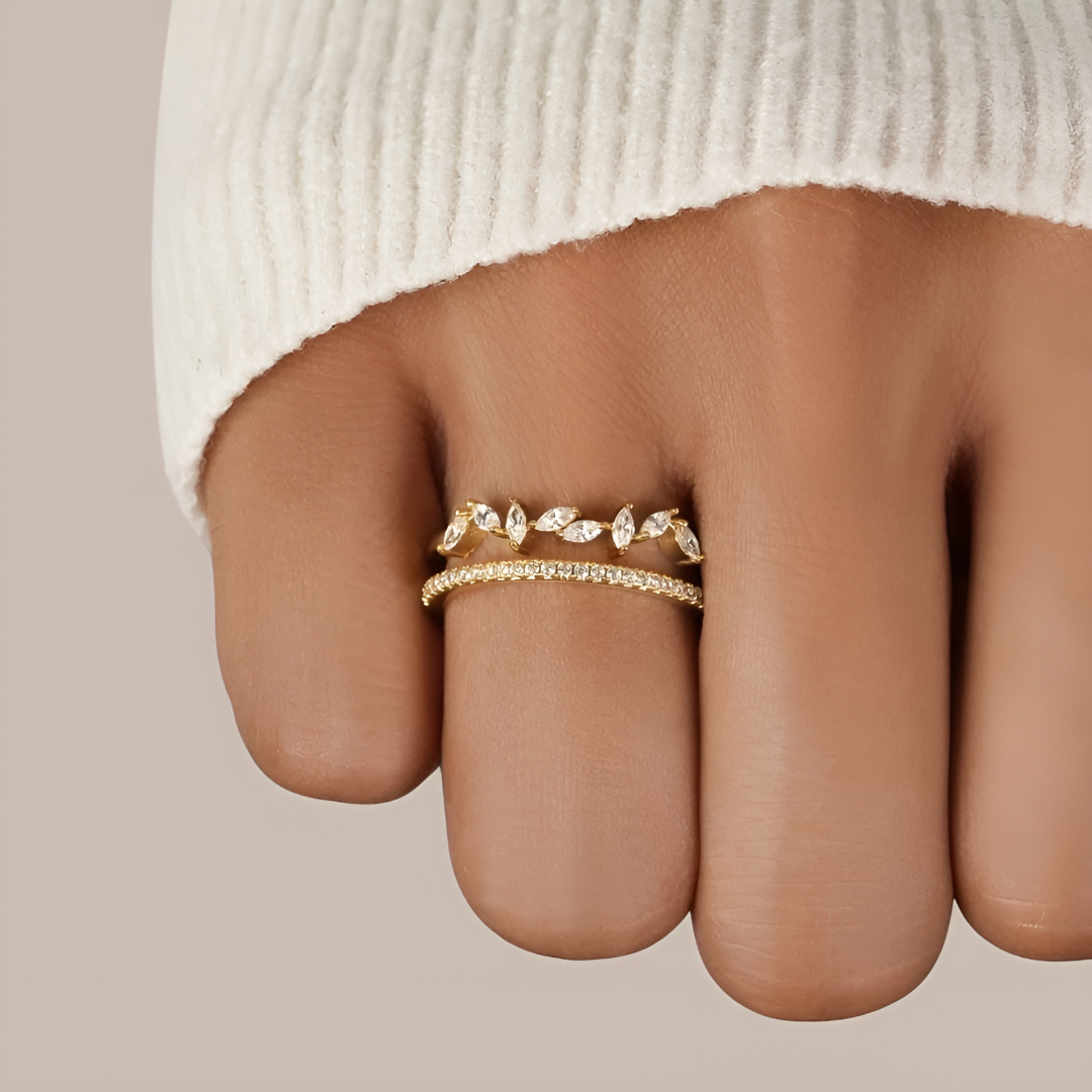 Mia – Bague en Or avec Cristal Étincelant