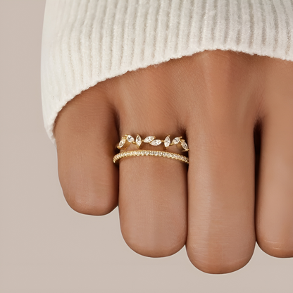 Mia – Bague en Or avec Cristal Étincelant