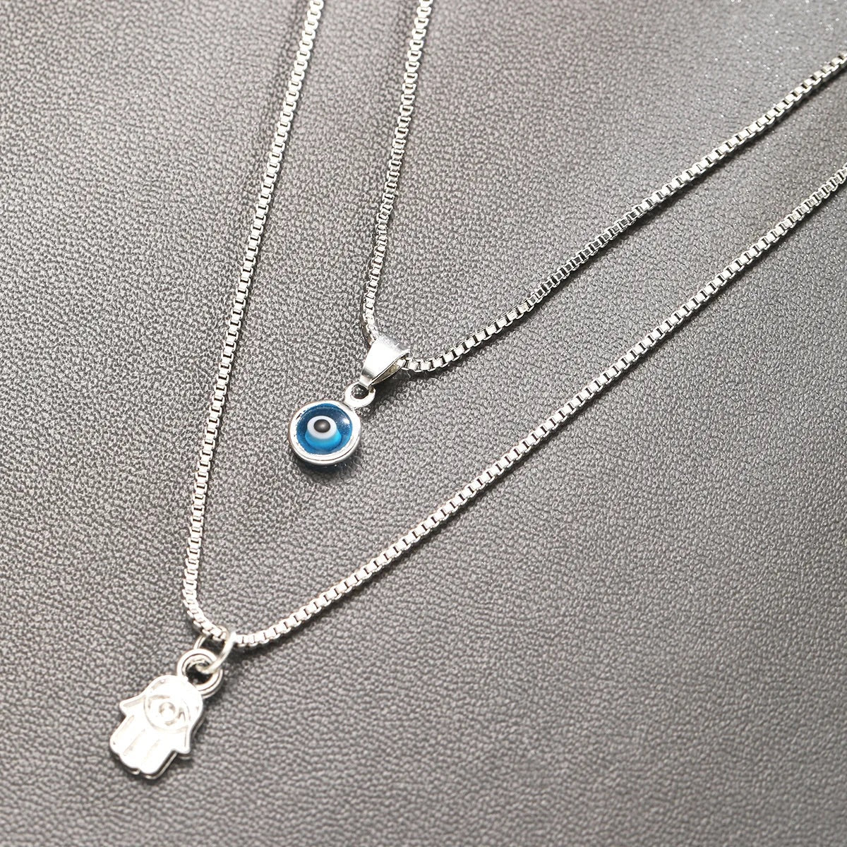 Sahar – Collier Deux Rangs Mauvais Œil