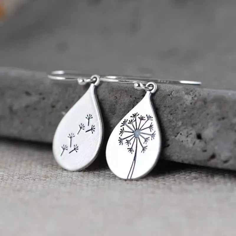 Solene – Boucles d’Oreilles Souhait Pissenlit en Argent Sterling