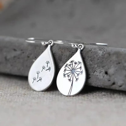 Solene – Boucles d’Oreilles Souhait Pissenlit en Argent Sterling
