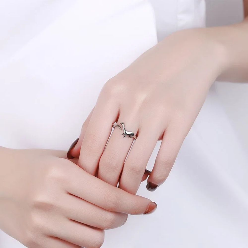 Bague Dinosaure Ajustable avec Design Ouvert