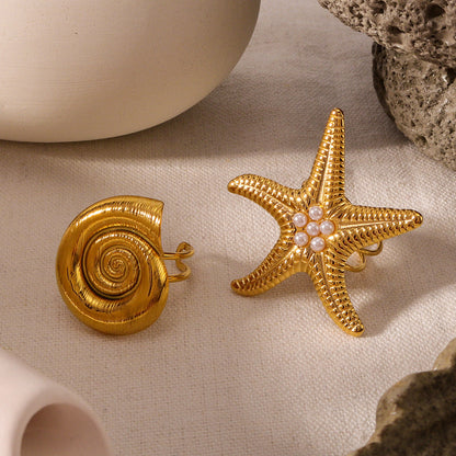 Shiela – Bague Étoile de Mer Dorée