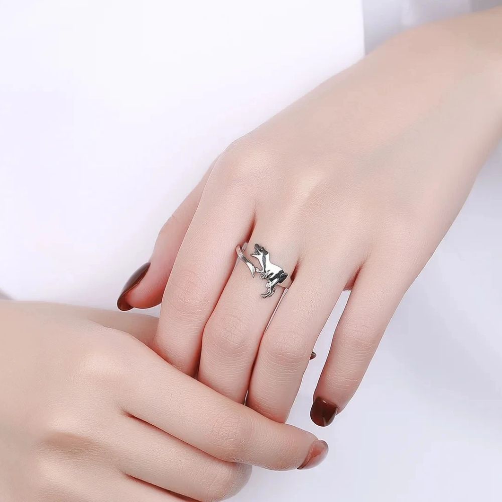 Bague Dinosaure Ajustable avec Design Ouvert