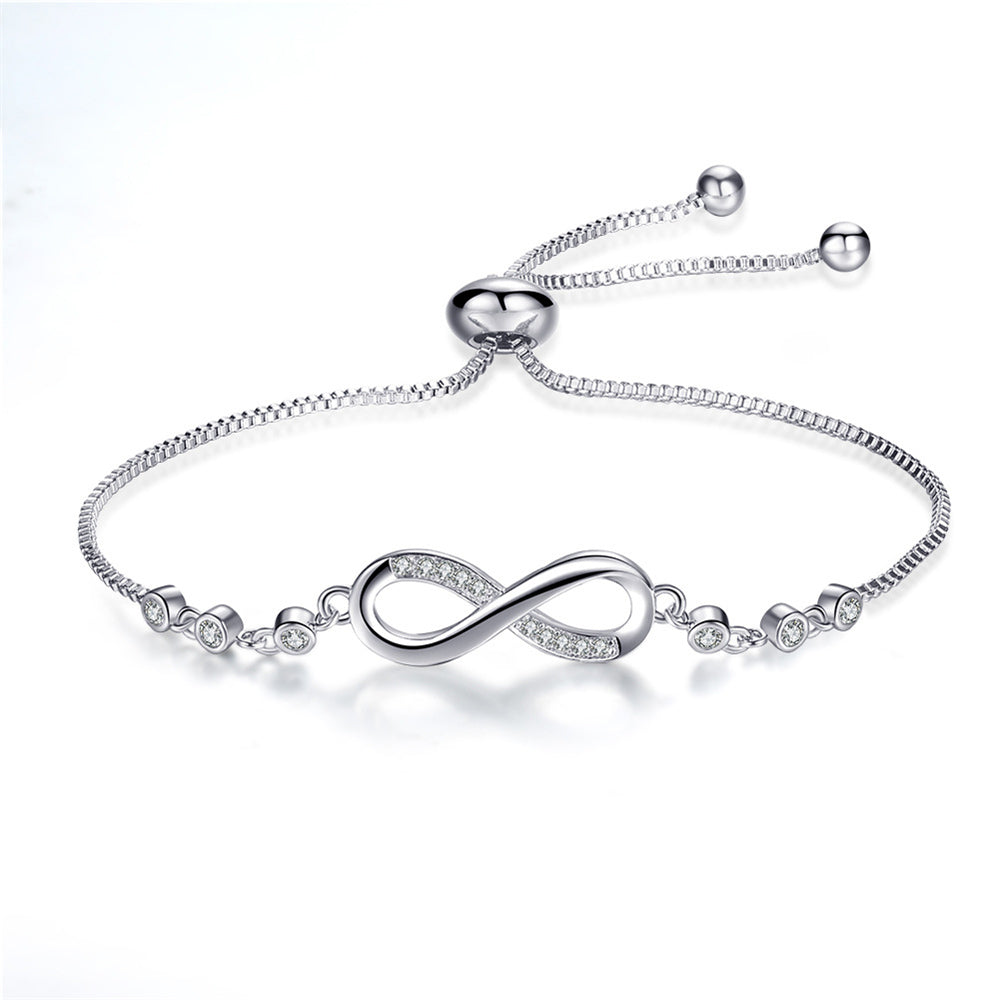 Inaya – Bracelet Ajustable Infini en Argent
