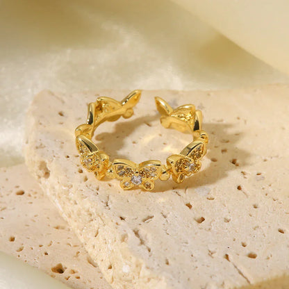 Aihime – Bague Papillon Or Intemporelle