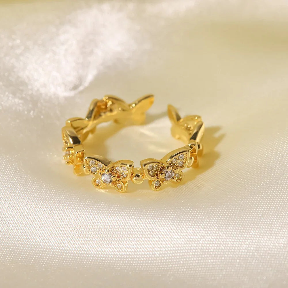 Aihime – Bague Papillon Or Intemporelle
