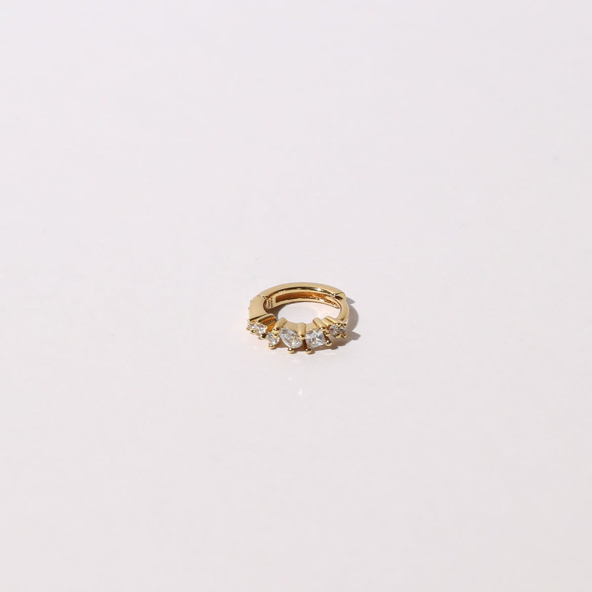 Shiela – Créoles Cristal Céleste en Or