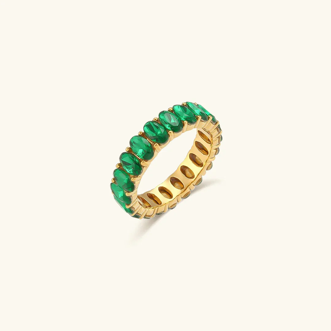 Antoinette – Bague Dorée Solstice Diamanté