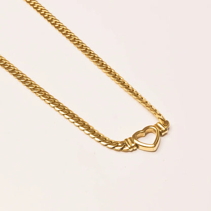 Isadora – Collier Cœur Chaîne Cubaine