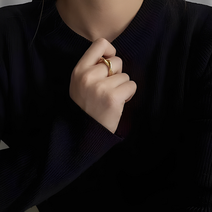 Amaya – Bague Double Anneau Élégante