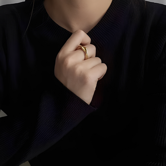 Amaya – Bague Double Anneau Élégante