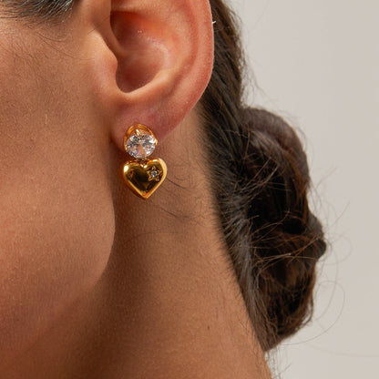 Amour – Boucles d’Oreilles Cœur Élégantes