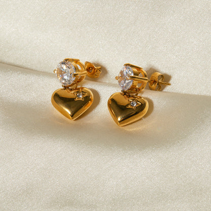 Amour – Boucles d’Oreilles Cœur Élégantes