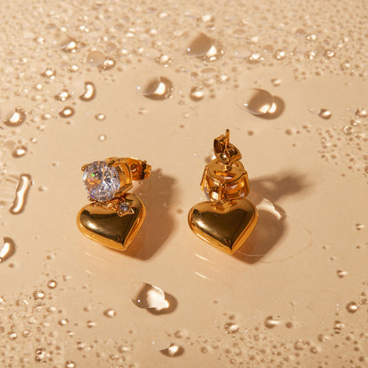 Amour – Boucles d’Oreilles Cœur Élégantes