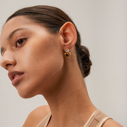 Amour – Boucles d’Oreilles Cœur Élégantes