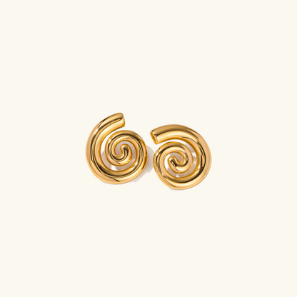 Lella – Boucles d’Oreilles Spirales Élégantes