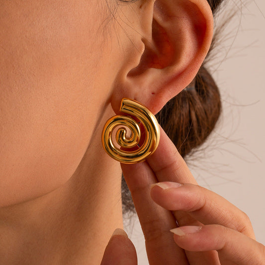 Lella – Boucles d’Oreilles Spirales Élégantes