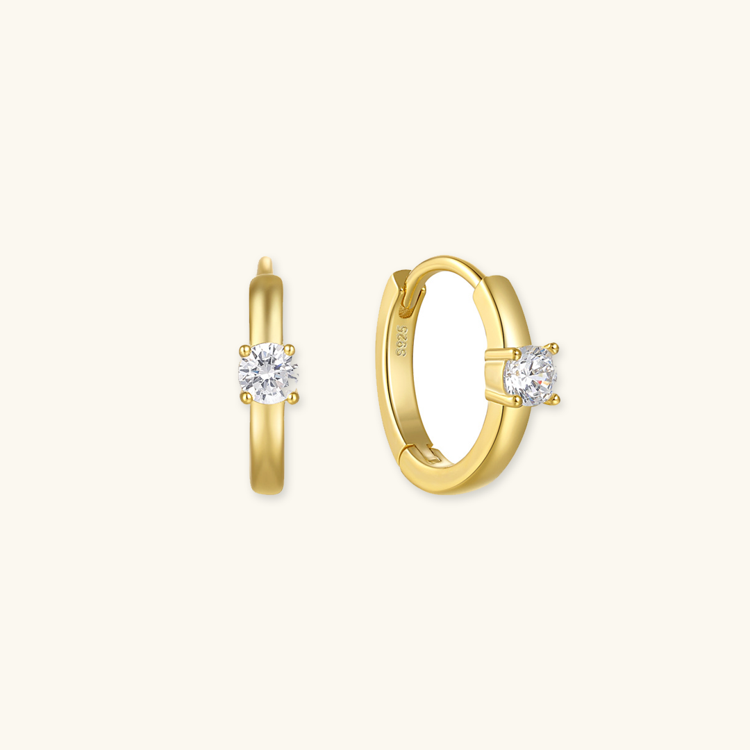 Aurielle – Boucles d'Oreilles Solitaire Élégantes