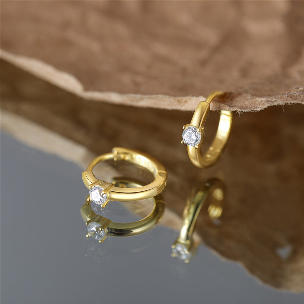 Aurielle – Boucles d'Oreilles Solitaire Élégantes