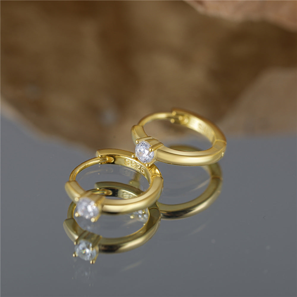 Aurielle – Boucles d'Oreilles Solitaire Élégantes