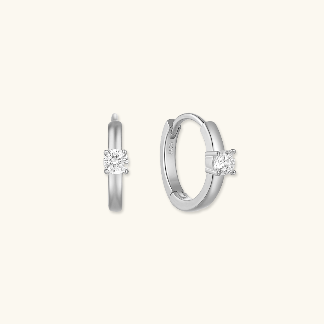 Aurielle – Boucles d'Oreilles Solitaire Élégantes
