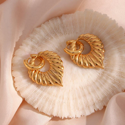 Hera – Boucles d’Oreilles Feuille Élégantes