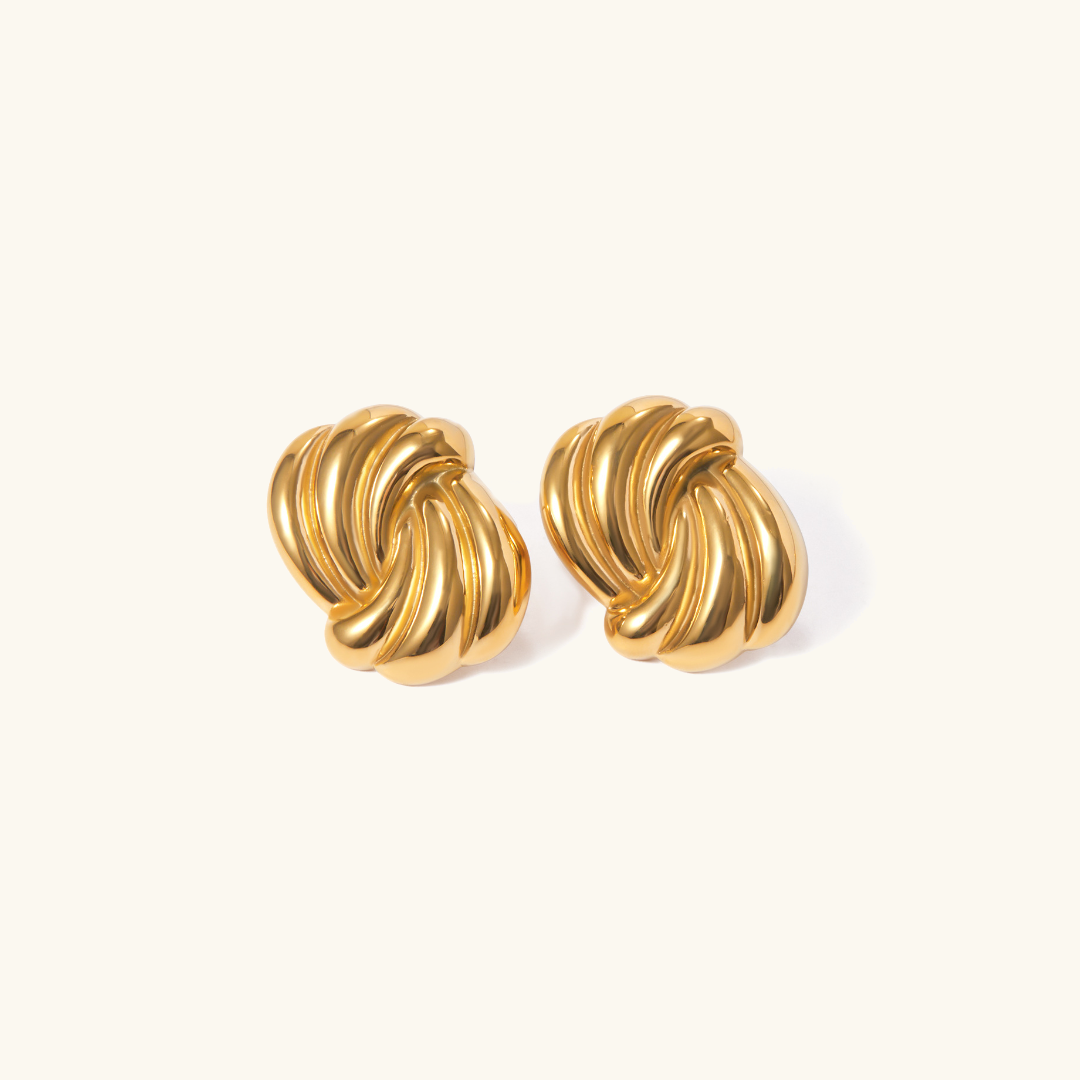 Ara – Boucles d’Oreilles Spirales Dorées