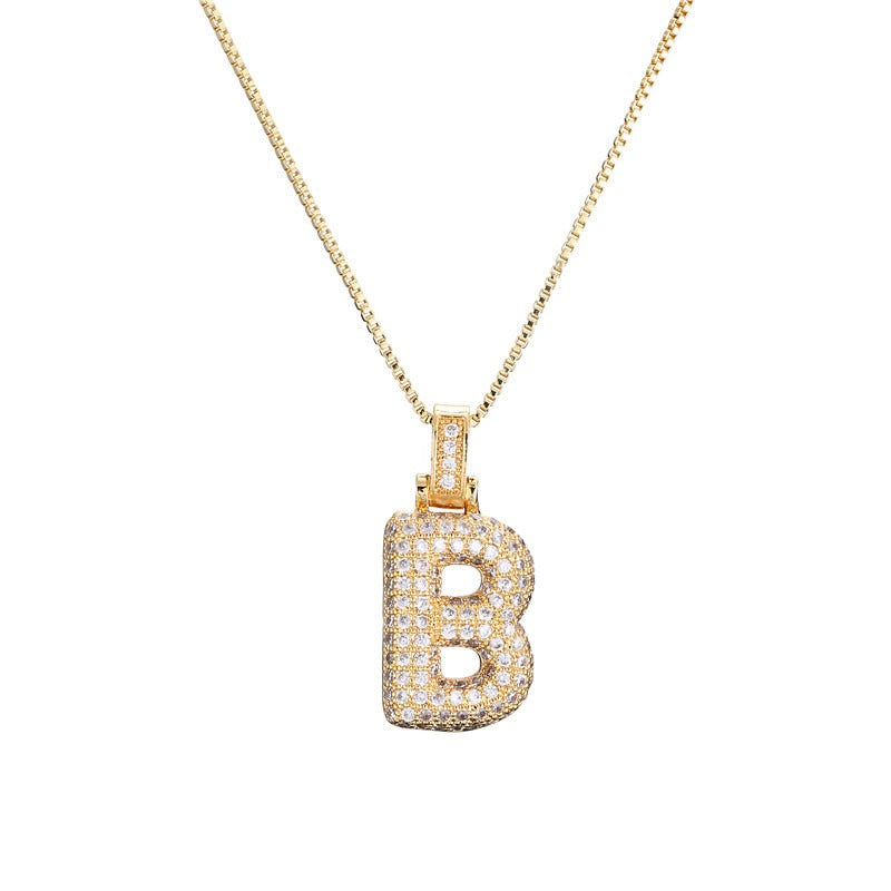 Zie – Collier Initiale Bulles Pavées