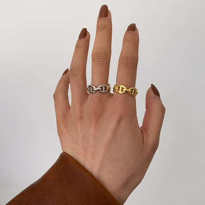 Eliza – Bague Chaîne