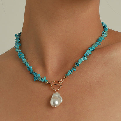 Dione – Collier Perles et Turquoise Raffiné