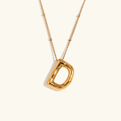Lina – Collier Lettre Ballon Doré