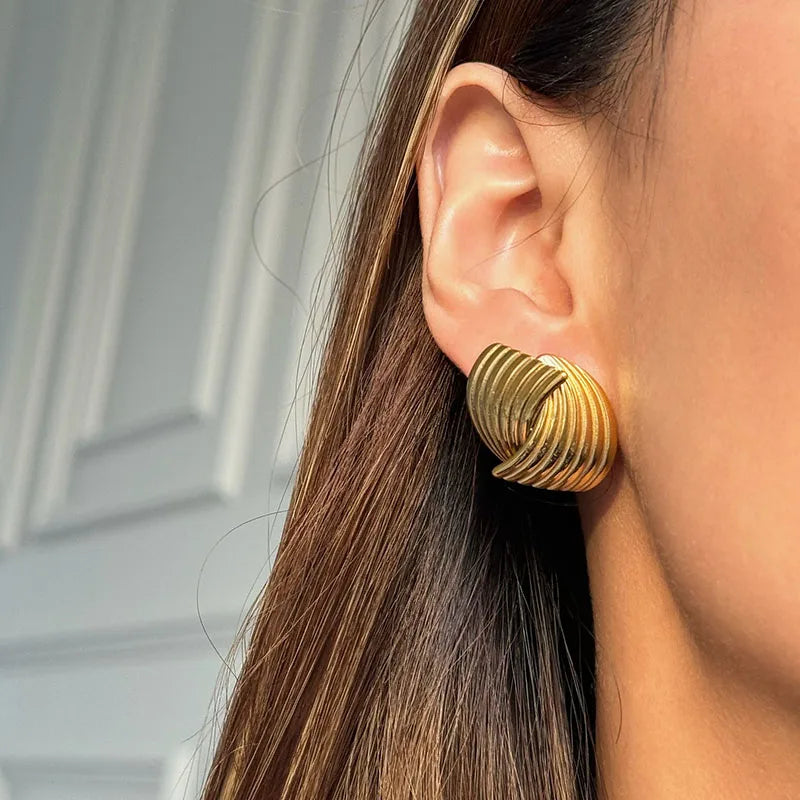 Ariane – Boucles d’Oreilles Tressées en Argent