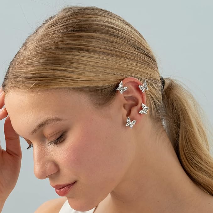 Freya – Boucles d’Oreilles Papillon Élégantes