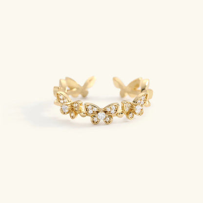 Aihime – Bague Papillon Or Intemporelle