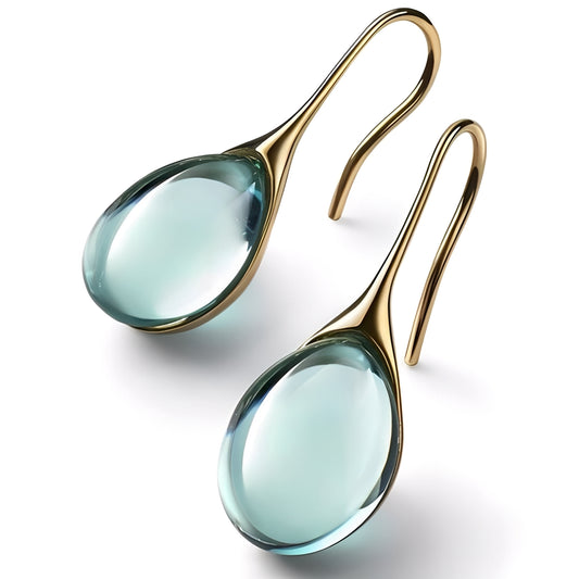 Isaline – Boucles Pendantes Cristal Brillant Or & Argent