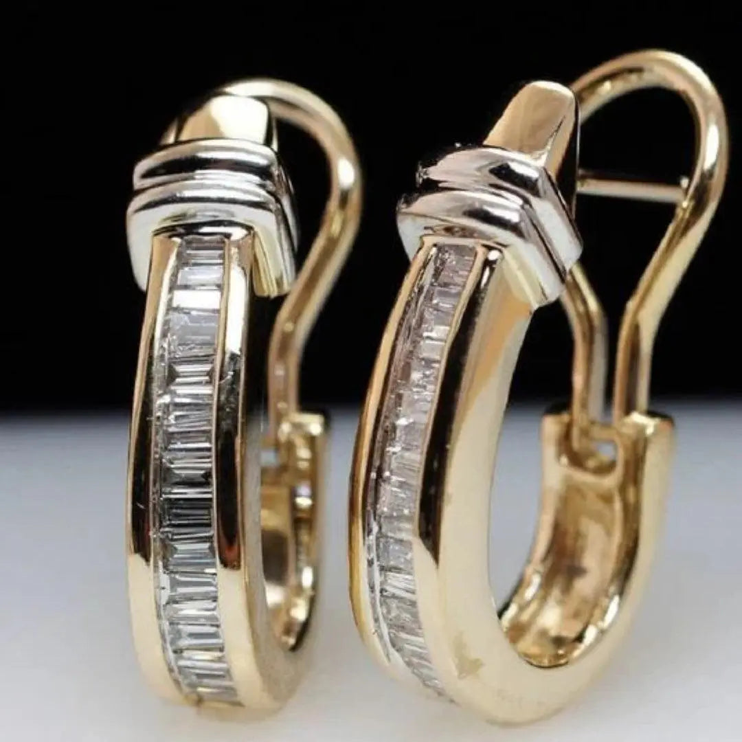 Éclat Raffiné – Boucles d'oreilles vintage en or et diamant