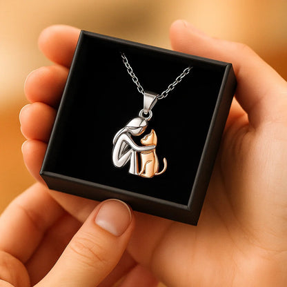 Mignon – Collier Pendentif Chat Enlacé