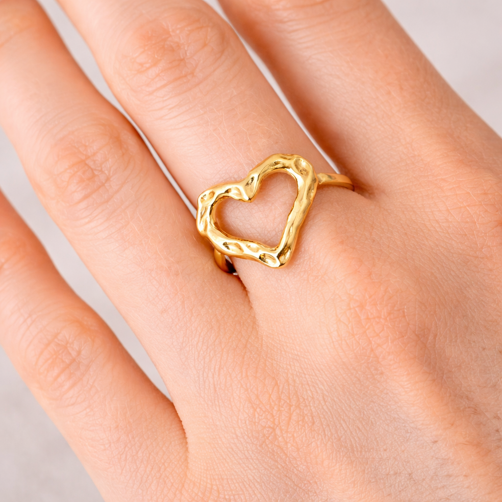 Mikha – Bague Amour Ajustable au Style Rétro