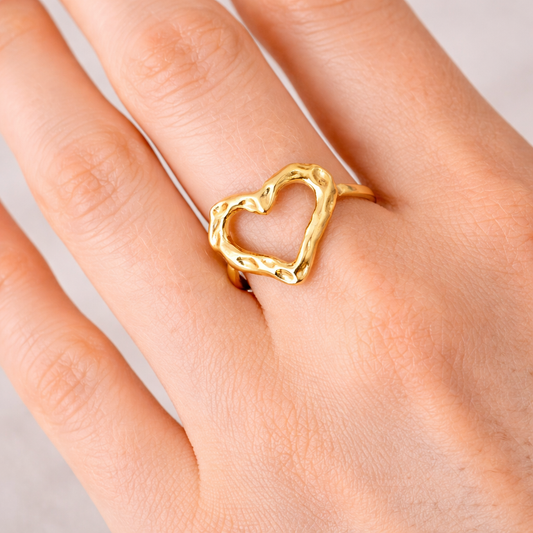 Mikha – Bague Amour Ajustable au Style Rétro