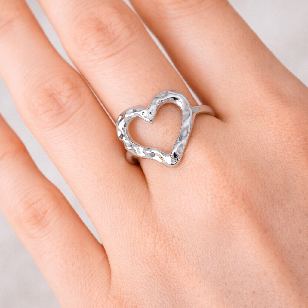 Mikha – Bague Amour Ajustable au Style Rétro