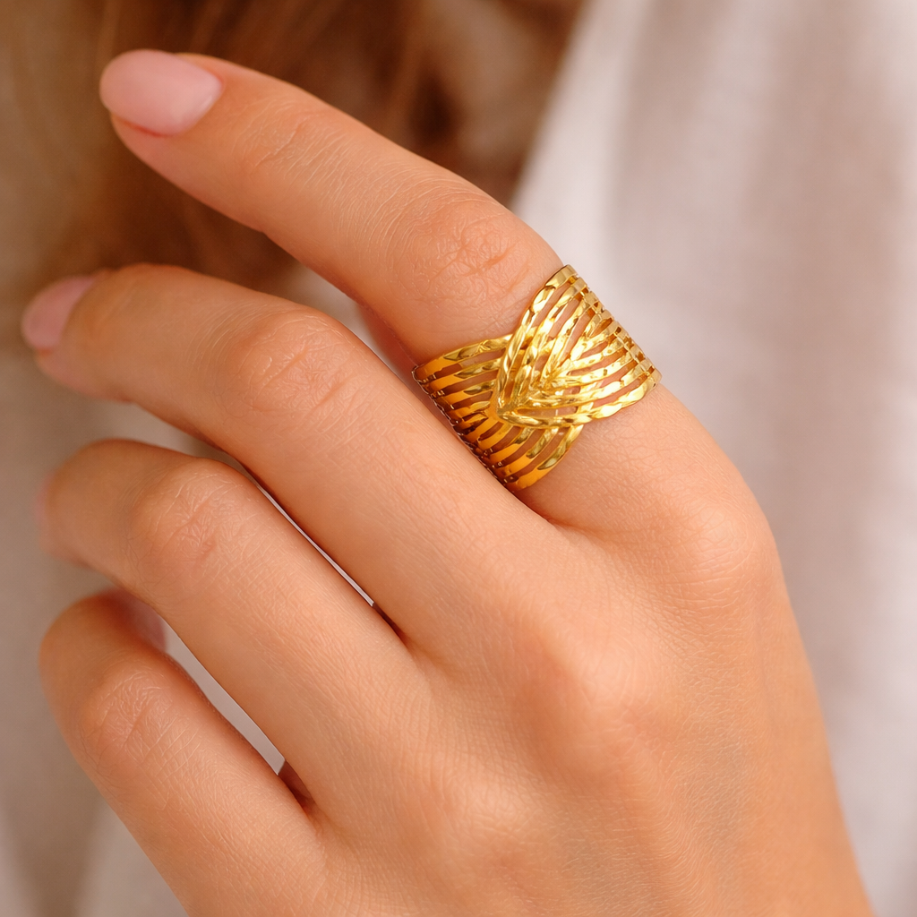 Kaye – Bague Creuse Élégante